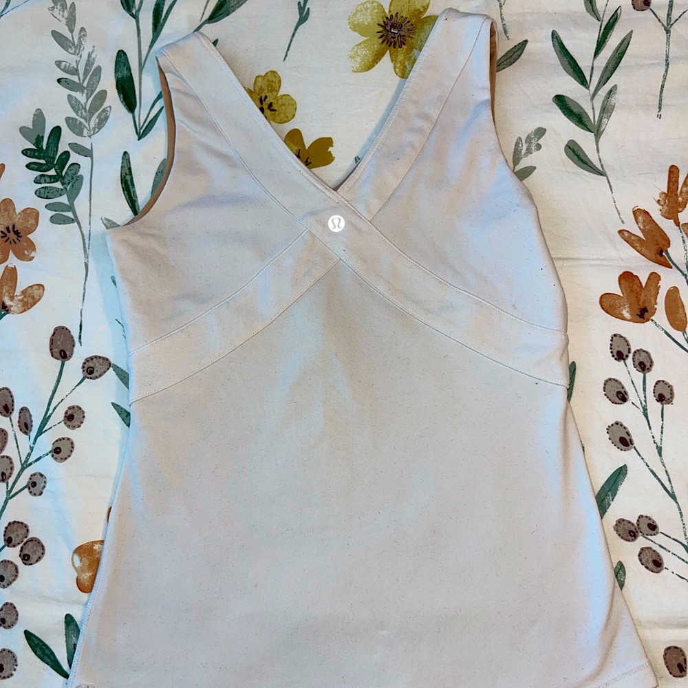 Lululemon white cross front tank